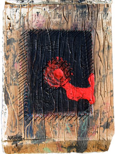 Peinture par Antoine Giasson - Le coeur au clous